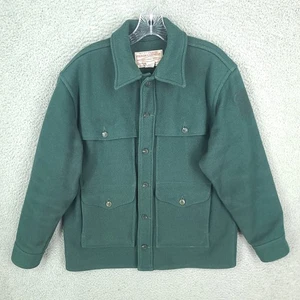Vtg CC Filson Jacket Mens 44 Double Mackinaw Cruiser Army Green Military Wool - Picture 1 of 12