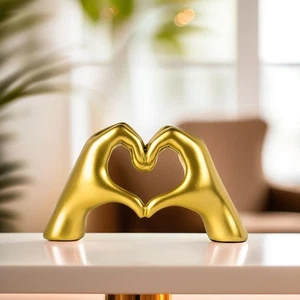Heart Shaped Love Hands Show Pieces for Home Decor Living Room Decorative Items - Picture 1 of 3