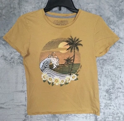 Volcom Camiseta Juvenil Manga Corta Cuello Redondo Caqui Marrón Talla M (8) Foto 1 de 4