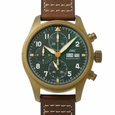 IWC Fliegeruhr Spitfire Chronograph IW387902 Automatik grünes Zifferblatt 90302162 - Bild 1 von 4