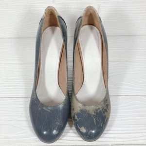 Zapatos de salón Maison Martin Margiela cuero agrietado brillo mujer tacones 37,5 sin caja - Imagen 1 de 8