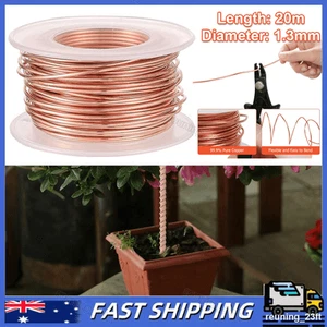 20m 99.9% Pure Copper Wire - Electroculture Gardening Pure Copper Wire 1.3mm - Picture 1 of 7