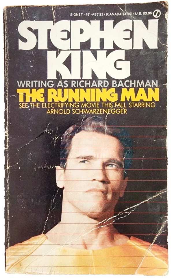 1982 Stephen King Running Man Vintage PB Bachman Movie Schwarzenegger Cover E74 Foto 1 de 3