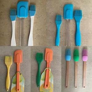 Teigspatel Pinsel Teigschaber Spatel Silikon  Backpinsel Schaber Backen BBQ - Bild 1 von 6