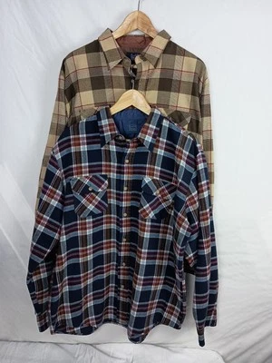 Vintage Sears Flannel Button Up Size XL Extra Large 17-17 1/2 Lot Of 2 - Image 1 of 4