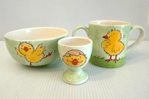 NEW w/Tag Whittard of Chelsea by Nick Butterworth 3 Piece Handpainted Easter Set - Picture 1 of 6