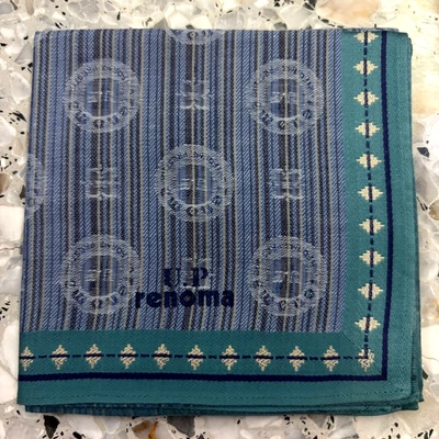 MAN HANKY AZUL VERDE RAYAS GEOMÉTRICAS DE COLECCIÓN ALGODÓN BOLSILLO ARTE CUADRADO 18” #M322 Foto 1 de 3