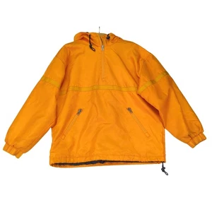 Vintage 90s Y2K Abercrombie & Fitch Herren S Orange Pullover Anorak Jacke Kapuze - Bild 1 von 6