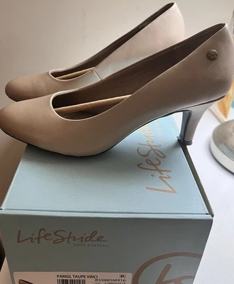 Life Stride女式6 M灰褐色Parigi高跟鞋二手 — 第 1/4 张图片