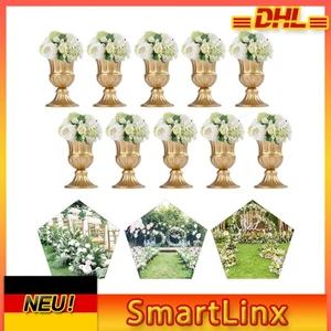 Golden Metall Vase für Hochzeit Klein Blumenvase Deko Hochzeit Mittelstücke - Bild 1 von 14