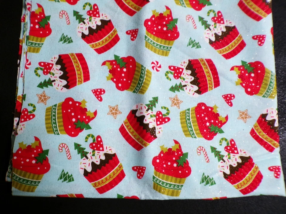 Glitter Cupcake Candy Cane Christmas Tree Heart Stripe Polka Dot Star Pepperment - Image 1 of 1