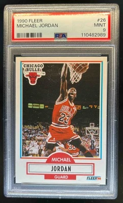 1990-91 Fleer Michael Jordan #26 Bulls PSA 9 - Image 1 of 2