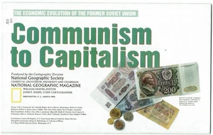 1993-3 March COMMUNISM to CAPITALISM RUSSIA USSR National Geographic Map (361) - Picture 1 of 4