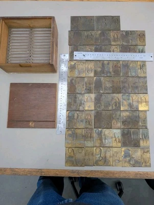 COMPLETE ?New Hermes? 3 Line Cursive Font Set 2.75” Plate Height !Charity - Image 1 of 4