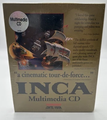 Inca Multimedia CD PC Game 1993 Coktel Vision Sierra New Sealed Big Box - Image 1 of 2