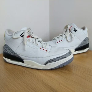 Nike Air Jordan 3 Retro White Cement Reimagined Basketball Shoes Trainers UK 9 - Picture 1 of 14