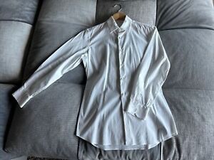 Prada Mens Button White Long Sleeve Dress Shirt Cotton Size 39 15.5 🚀