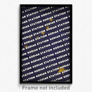 Kodiak Station Alaska Poster (AK City Souvenir 11x17 Town Print) - Picture 1 of 1