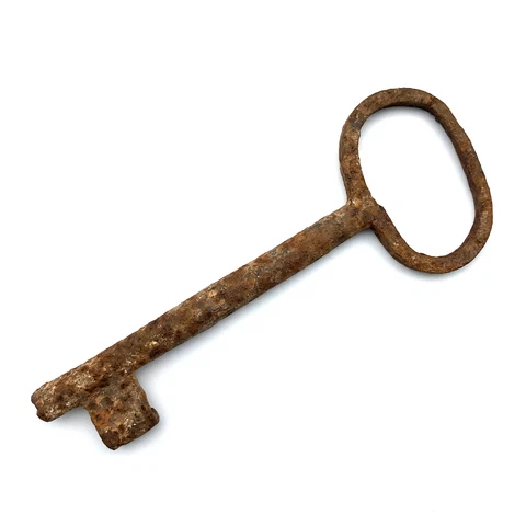 One LARGE Vintage Skeleton Key Old Rusty Iron Antique Prison Jail Cell Key LK05 Cover