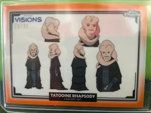 2021 Chrome Star Wars Legacy Tatooine Rhapsody Visions Orange Refractor #18/25 - Picture 1 of 1