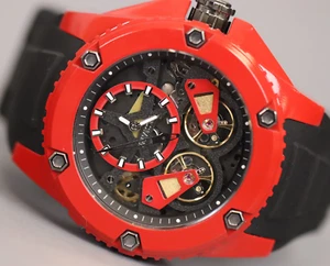 INVICTA Akula Herren 51mm Edelstahl Gunmetal + Rot Schwarz + Rotes Zifferblatt S-05A Automatik - Bild 1 von 6