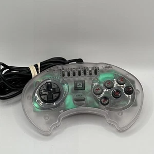 High Frequency Sega Genesis Controller CLEAR 6 six button arcade pad with turbo - Picture 1 of 4