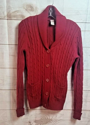 Cárdigan Gymboree Cuello Botón Frontal Manga Larga ~ Rojo ~ Talla Mediana Foto 1 de 3