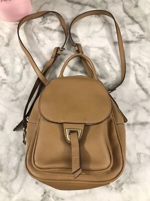 Mini Mochila Y2K Steve Madden Marrón Imitación Cuero Boho Carnaval 9"x8"x4" Foto 1 de 4