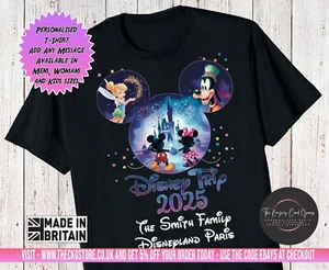 Personalisiertes Disneyland Paris Disney World Disney Trip T-Shirt Disney Tee V3 - Bild 1 von 4