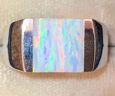 ВИДЕО «Просто блеск» закат зарево мужской белый опал кольцо 9,5 печатка прототип - Изображение 1 из 4