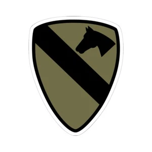 Kiss-Cut Stickers - SSI - 1st Cavalry Division - Subdued - Picture 1 of 3