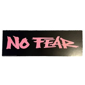 Vintage No Fear Clothing Store Display Sign Motocross 11.5 x 36 90s - Picture 1 of 7