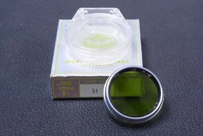 ✅ B & W SCHNEIDER GREEN 2X 31MM FILTER GENUINE LENS OR CAMERA PUSH BOXED 106-4 - Image 1 of 2