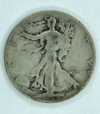 1928 S Walking Liberty Half Dollar Fine Details Cover