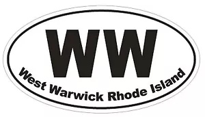 West Warwick Rhode Island Oval Autoaufkleber oder Helmaufkleber D1527 Euro Oval - Bild 1 von 1