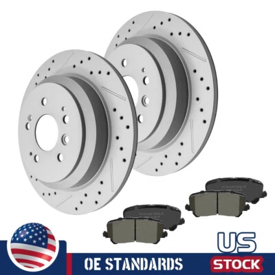 Rear Disc Rotors Ceramic Brake Pads Kit For 2019 - 2024 Honda Passport Ridgeline - Image 1 of 4