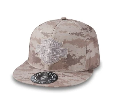 Nueva gorra Harley Davidson Motor Cycles Desert Camo elástica ajustada 7 3/8 Foto 1 de 4