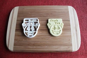 Thank You Cookie Cutter Biscuit Stamp Cake Topper Fondant cutter Cupcake Topper - Picture 1 of 1
