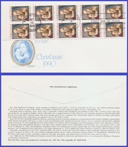 USA4 #2514a U/A ARTMASTER FDC BKLT Christmas Madonna and Child - Imagen 1 de 1