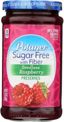 Polaner Sugar Free with Fiber Seedless Raspberry Preserves, 13.5 Ounce - Image 1 of 4