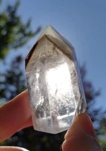 CHLORITE PHANTOM QUARTZ BEAUTIFUL POLISHED CRYSTAL TOWER - Picture 1 of 12