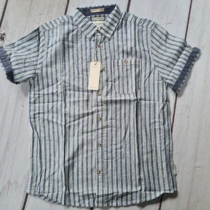 Hemd Tom Tailor Herren Shirt weiß blau Kurzarm Gr. M bis XL (1 824) NEU - Bild 1 von 7