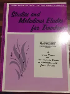 Studies And Melodious Etudes For Trombone Level Three (Advanced) Music Book - Picture 1 of 2