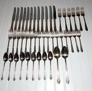 Antikes Vintage NSC National Silver Co. versilbertes Besteck 46-teiliges Set - Bild 1 von 14