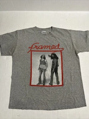 VINTAGE Cheech and Chong “Framed” Shirt Adult Medium Gray Graphic Tee Mens - Image 1 of 4