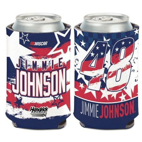 Jimmie Johnson 2020 Wincraft #48 Hendrick Motorsports Patriotic 12oz Can Coolie Cover