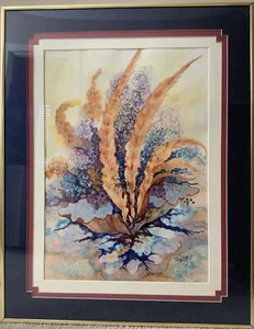 Original Abstract Watercolor Painting By Jean L. Hight, Framed And Triple Matted - Picture 1 of 10