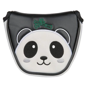 PU Leather with Panda Design Golf Mallet Putter Head Cover Magnetic Closure - Picture 1 of 5