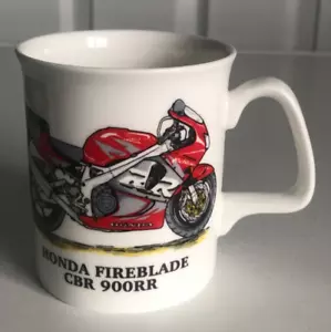 Red Honda Fireblade CBR 900rr Mug Vintage Motorbike Mug Dragon & Wales Backstamp - Picture 1 of 8