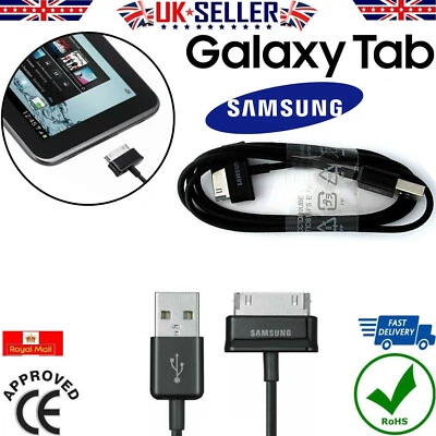USB Data Charger Cable For Samsung Tab Galaxy Tab 2 P5110 Tablet 7" 8.9" 10.1 UK - Image 1 of 3